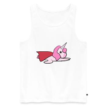 Einhorn fliegen Symbol Held Heldin - Männer Premium Bio Tank Top - Weiß - Vorne - Michal (187cm)