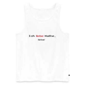 Mathe Ironie Shirt - Männer Premium Bio Tank Top - Weiß - Vorne - AI Model Male 178 light (178cm)