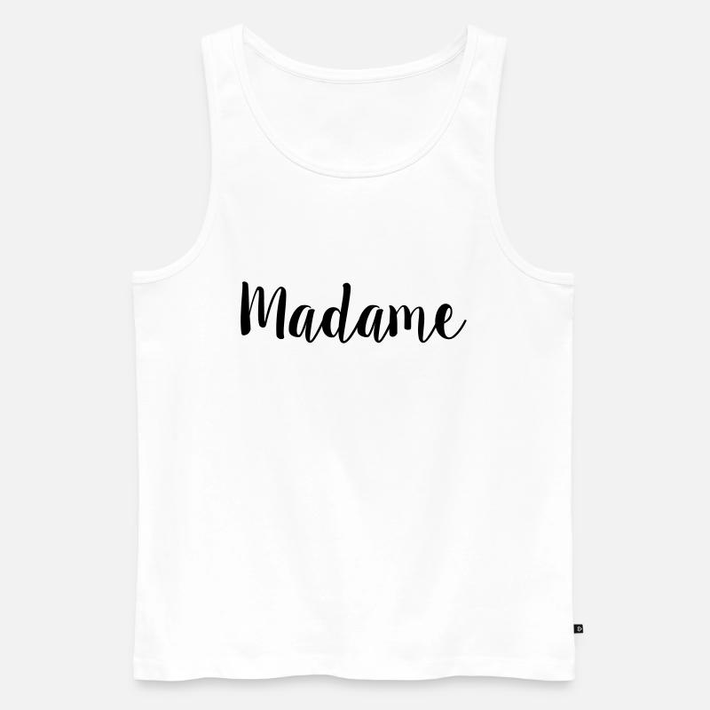 madame simple - Männer Premium Bio Tank Top - Weiß
