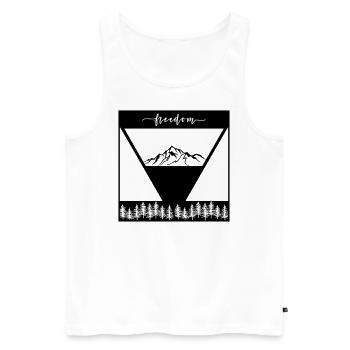 Mountain-Love - Männer Premium Bio Tank Top - Weiß - Vorne - Michal (187cm)