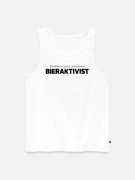 Klimakleber - Bieraktivist - Männer Premium Bio Tank Top - Weiß