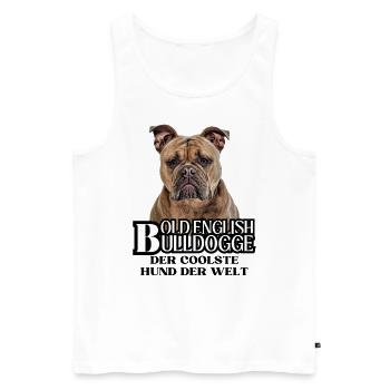 Bouledogue Vieux Bouledogue Anglais Chien Chiens - Débardeur bio Premium Homme - blanc - Devant - Michal (187cm)