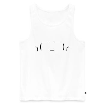 Just let it go! 🤷‍♂️ - Men's Premium Organic Tank Top - white - Front - AI Model Male 178 light (178cm)