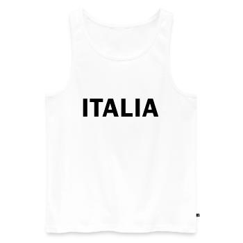 Italia - Männer Premium Bio Tank Top - Weiß - Vorne - Michal (187cm)