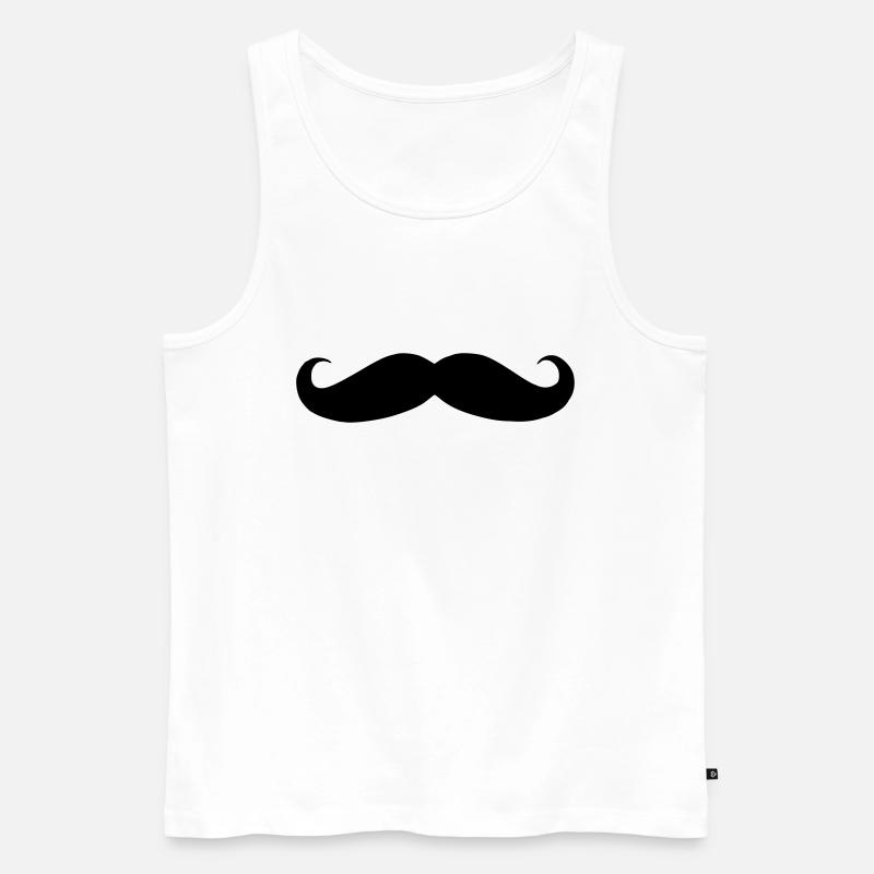 Schneuzer / Mustache (High Quality) - Männer Premium Bio Tank Top - Weiß