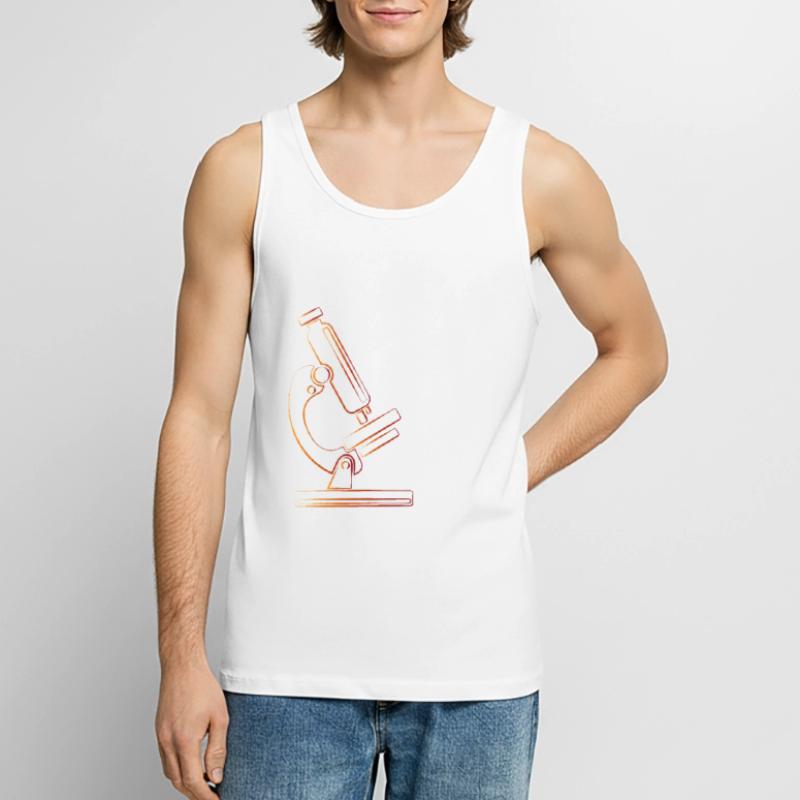 Microscope research science retro gift Men's Premium Organic Tank Top