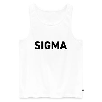 Sigma Dark Pack Rank - Men's Premium Organic Tank Top - white - Front - AI Model Male 178 light (178cm)