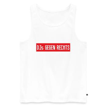 DJs gegen rechts - Männer Premium Bio Tank Top - Weiß - Vorne - Michal (187cm)