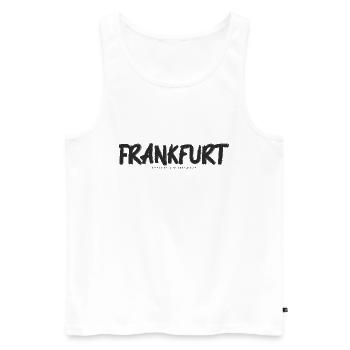 Francfort - Veritas Streetwear - Débardeur bio Premium Homme - blanc - Devant - Michal (187cm)