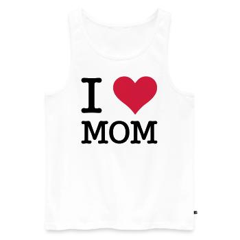 J'aime maman - Débardeur bio Premium Homme - blanc - Devant - Michal (187cm)
