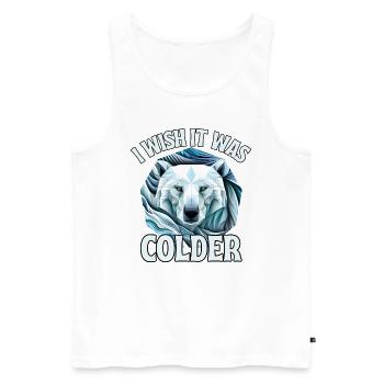 Sollte kälter sein - Männer Premium Bio Tank Top - Weiß - Vorne - Michal (187cm)