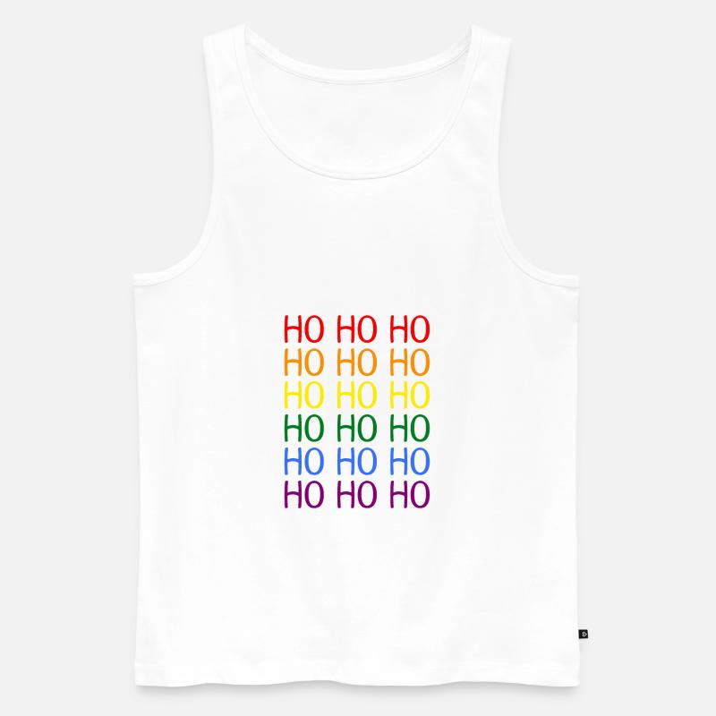 Hohoho Regenbogen LGBT - Männer Premium Bio Tank Top - Weiß