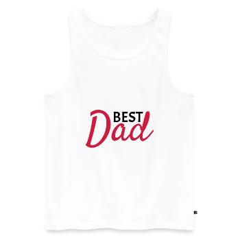 Best Dad - Men's Premium Organic Tank Top - white - Front - AI Model Male 178 light (178cm)