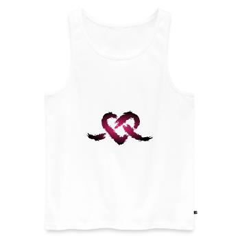 Herz Knoten - Männer Premium Bio Tank Top - Weiß - Vorne - AI Model Male 178 light (178cm)