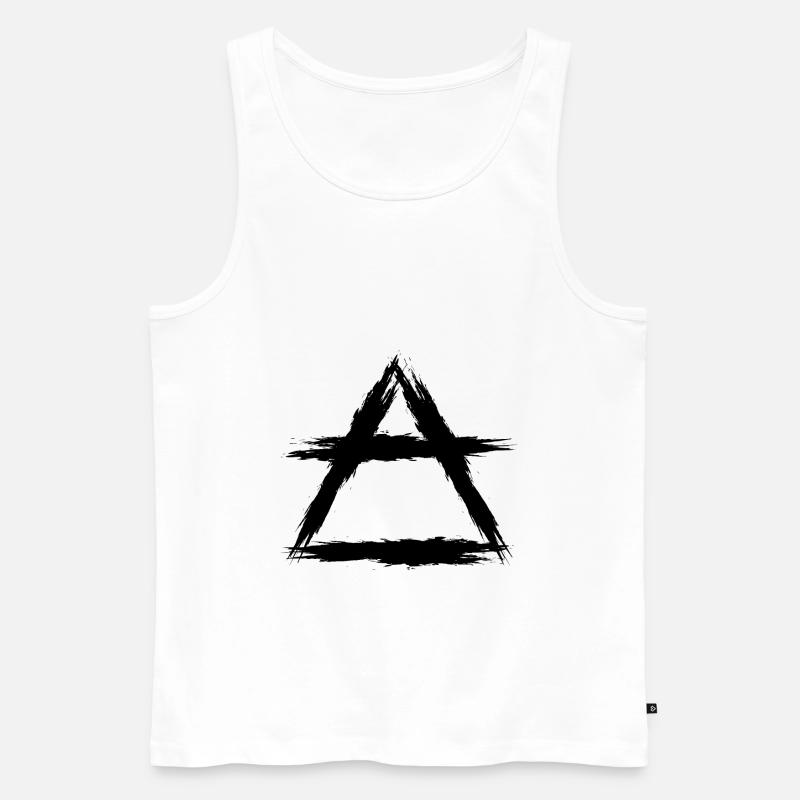 Element Symbol Luft - Männer Premium Bio Tank Top - Weiß