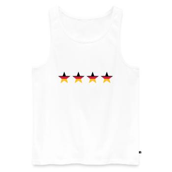 Deutschland 4 Sterne Fußball Weltmeister Germany - Männer Premium Bio Tank Top - Weiß - Vorne - AI Model Male 178 light (178cm)