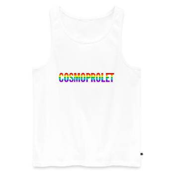CosmoProlet - Männer Premium Bio Tank Top - Weiß - Vorne - Michal (187cm)