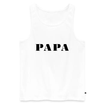 FATHER - Men's Premium Organic Tank Top - white - Front - AI Model Male 178 light (178cm)