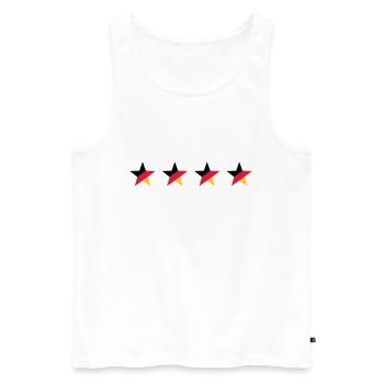 Deutschland 4 Sterne Fußball Weltmeister Germany - Männer Premium Bio Tank Top - Weiß - Vorne - AI Model Male 178 light (178cm)