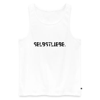 Selbstliebe - Männer Premium Bio Tank Top - Weiß - Vorne - Michal (187cm)