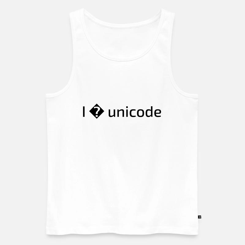 Ich liebe Unicode - Männer Premium Bio Tank Top - Weiß