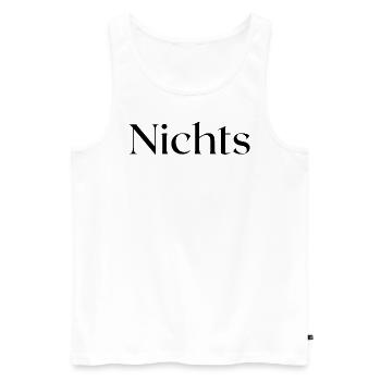 Nichts - Männer Premium Bio Tank Top - Weiß - Vorne - Michal (187cm)