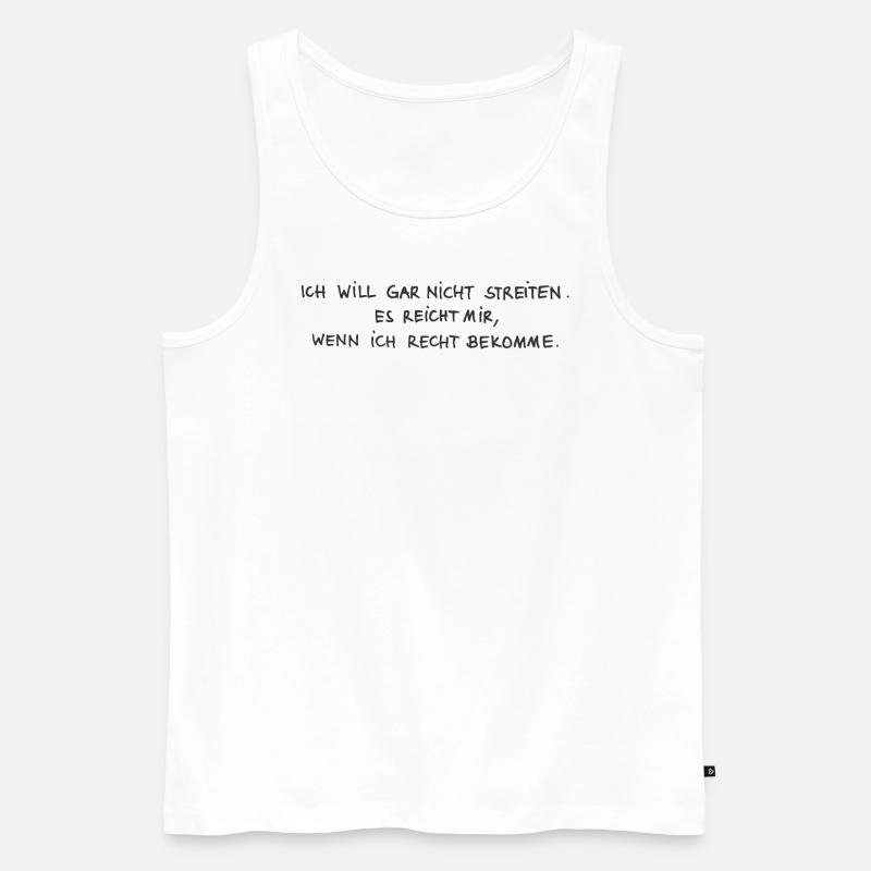 Keinen Streit. - Männer Premium Bio Tank Top - Weiß