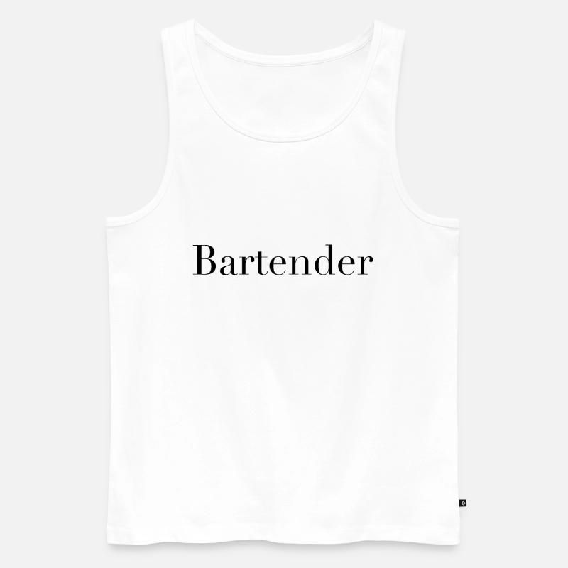 Bartender - Männer Premium Bio Tank Top - Weiß