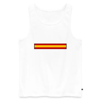 Spanien Flagge - Männer Premium Bio Tank Top - Weiß - Vorne - AI Model Male 178 light (178cm)