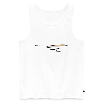 Decorative line. Text decoration. Hand drawn. - Men's Premium Organic Tank Top - white - Front - AI Model Male 178 light (178cm)