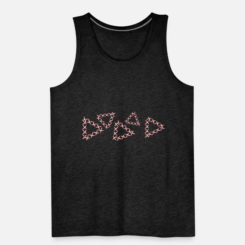 triangular shapes crosses red Men's Premium Organic Tank Top