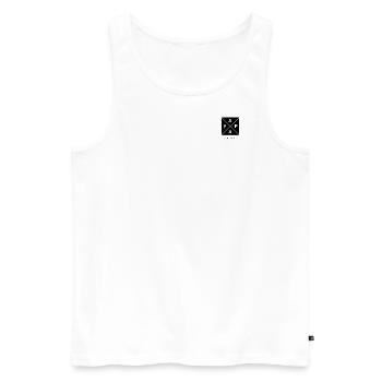 2024 become est. father/dad gift idea - Men's Premium Organic Tank Top - white - Front - AI Model Male 178 light (178cm)