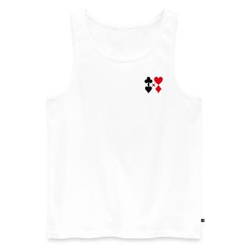 Conception de carte minimaliste | multicolore - Débardeur bio Premium Homme - blanc - Devant - AI Model Male 178 light (178cm)