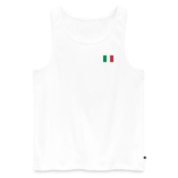 Flag of Italy - Männer Premium Bio Tank Top - Weiß - Vorne - Michal (187cm)