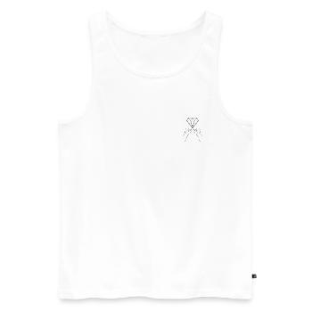 Diamond Hands - Männer Premium Bio Tank Top - Weiß - Vorne - AI Model Male 178 light (178cm)