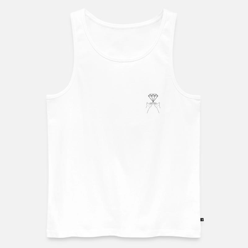 Diamond Hands - Männer Premium Bio Tank Top - Weiß