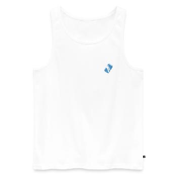Stylish Minimalistic Soda Can - Men's Premium Organic Tank Top - white - Front - AI Model Male 178 light (178cm)