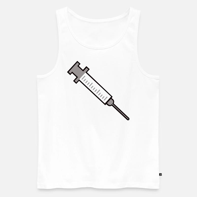 Spritze - Männer Premium Bio Tank Top - Weiß