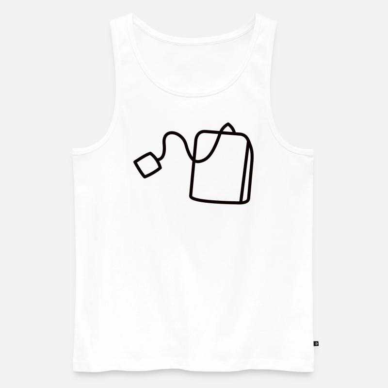 Teebeutel - Männer Premium Bio Tank Top - Weiß