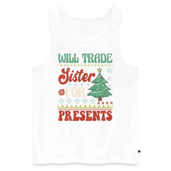 Weihnachten Santa Claus Merry Christmas - Men's Premium Organic Tank Top - white - Front - Michal (187cm)