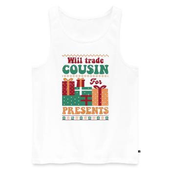 Weihnachten Santa Claus Merry Christmas - Men's Premium Organic Tank Top - white - Front - Michal (187cm)