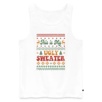 Weihnachten Santa Claus Merry Christmas - Men's Premium Organic Tank Top - white - Front - Michal (187cm)