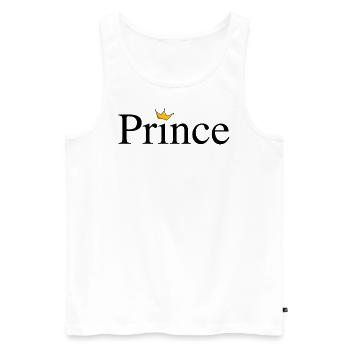 Prince avec couronne - Débardeur bio Premium Homme - blanc - Devant - AI Model Male 178 light (178cm)