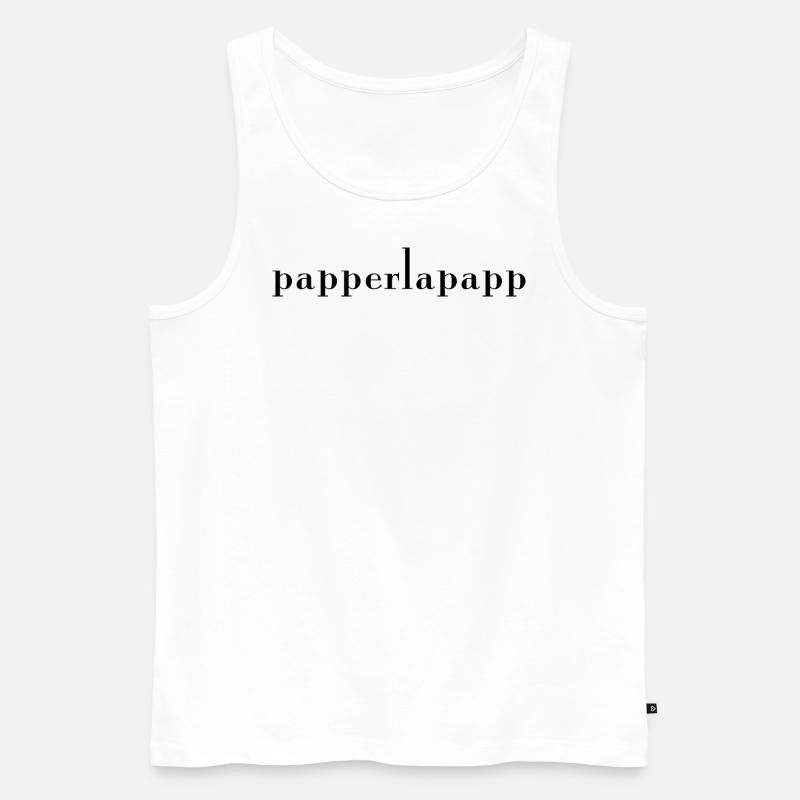 papperlapapp Ruhrdeutsch - Männer Premium Bio Tank Top - Weiß