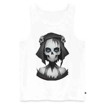 Dämonische Magie in der Halloween-Nacht - Männer Premium Bio Tank Top - Weiß - Vorne - AI Model Male 178 light (178cm)