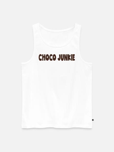 CHOCO JUNKIE - Männer Premium Bio Tank Top - Weiß