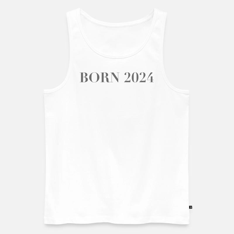 BORN 2024 - Männer Premium Bio Tank Top - Weiß