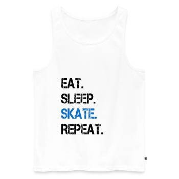 Skate Skater Skaten Skateboard - Männer Premium Bio Tank Top - Weiß - Vorne - Michal (187cm)