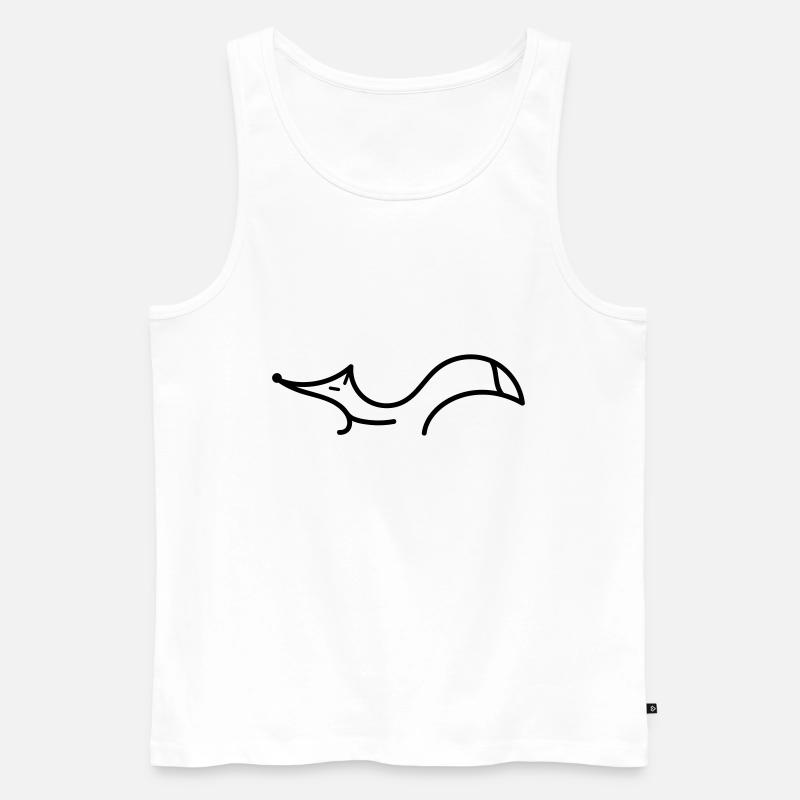 Fuchs linear b - Männer Premium Bio Tank Top - Weiß