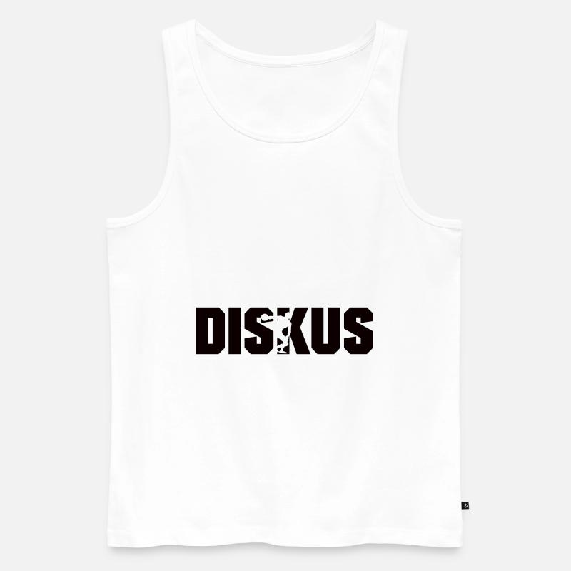 DISKUS - Männer Premium Bio Tank Top - Weiß